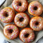 Freshly Glazed Sourdough Donuts on Cooling Rack