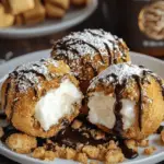 Fried S’mores Bombs with Melty Chocolate and Marshmallow Center