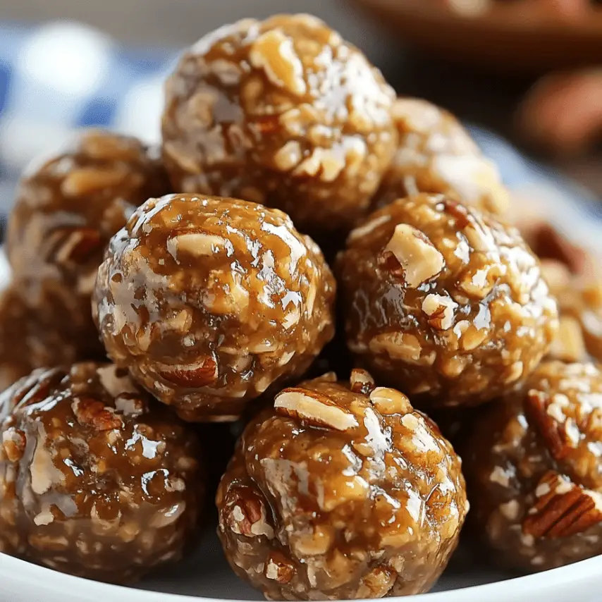 Pecan Pie Balls on Holiday Tray