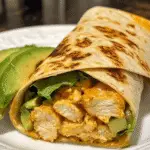 Quick & Easy Chicken Avocado Wrap on Whole Wheat Tortilla