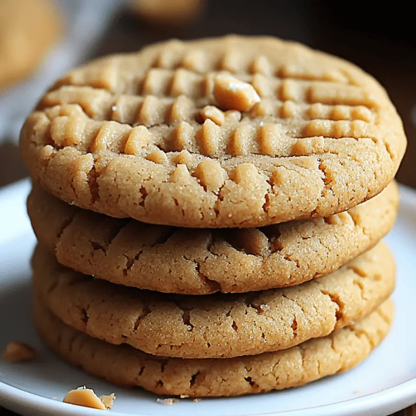 Thick and Chewy Peanut Butter Cookies Freshly Baked