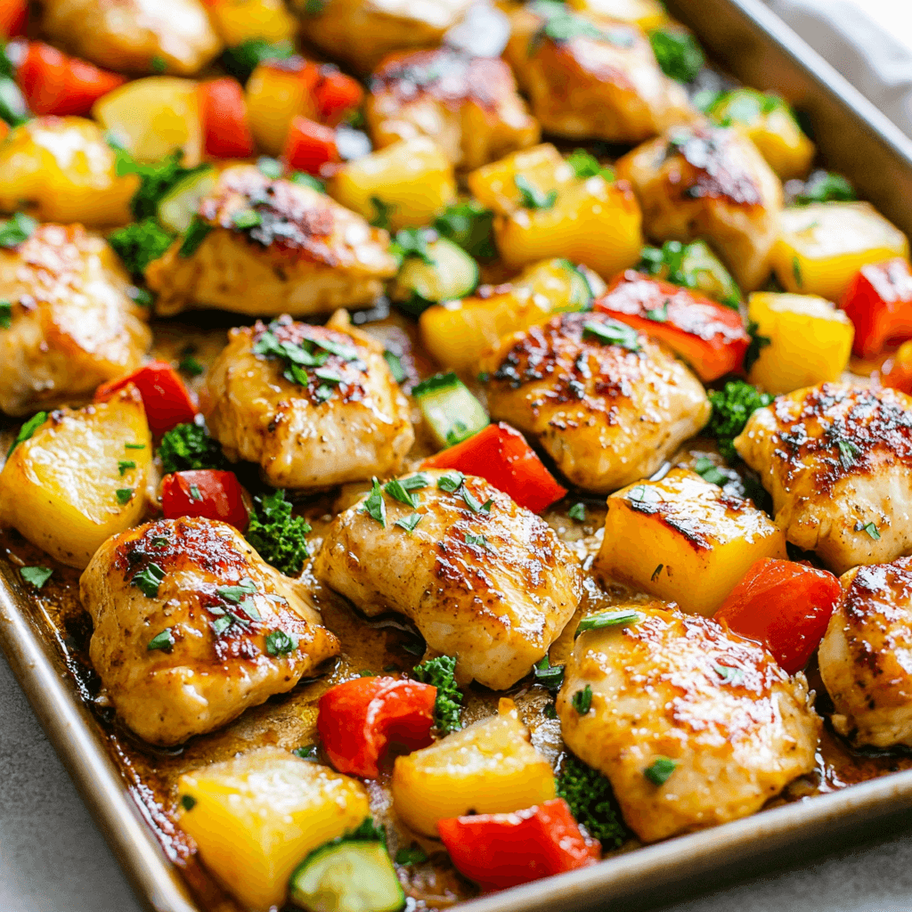Hawaiian Chicken Sheet Pan: Easy Dinner You'll Love!