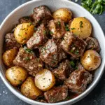 Slow Cooker Garlic Butter Beef Bites & Potatoes You'll Love!