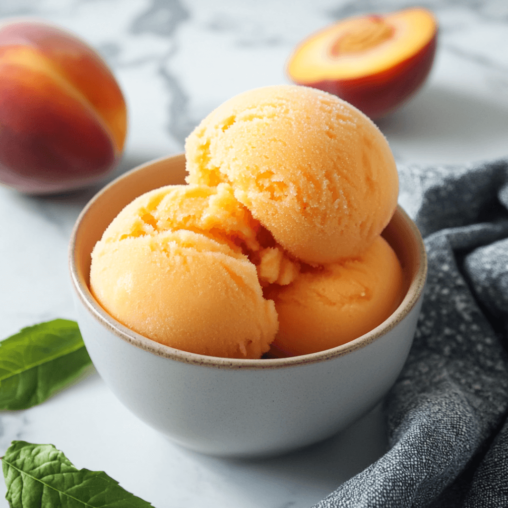 3-Ingredient Peach Sorbet: Refreshing Taste Awaits You!