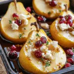 Baked Pears with Feta, Honey, and Cranberries Delight You!