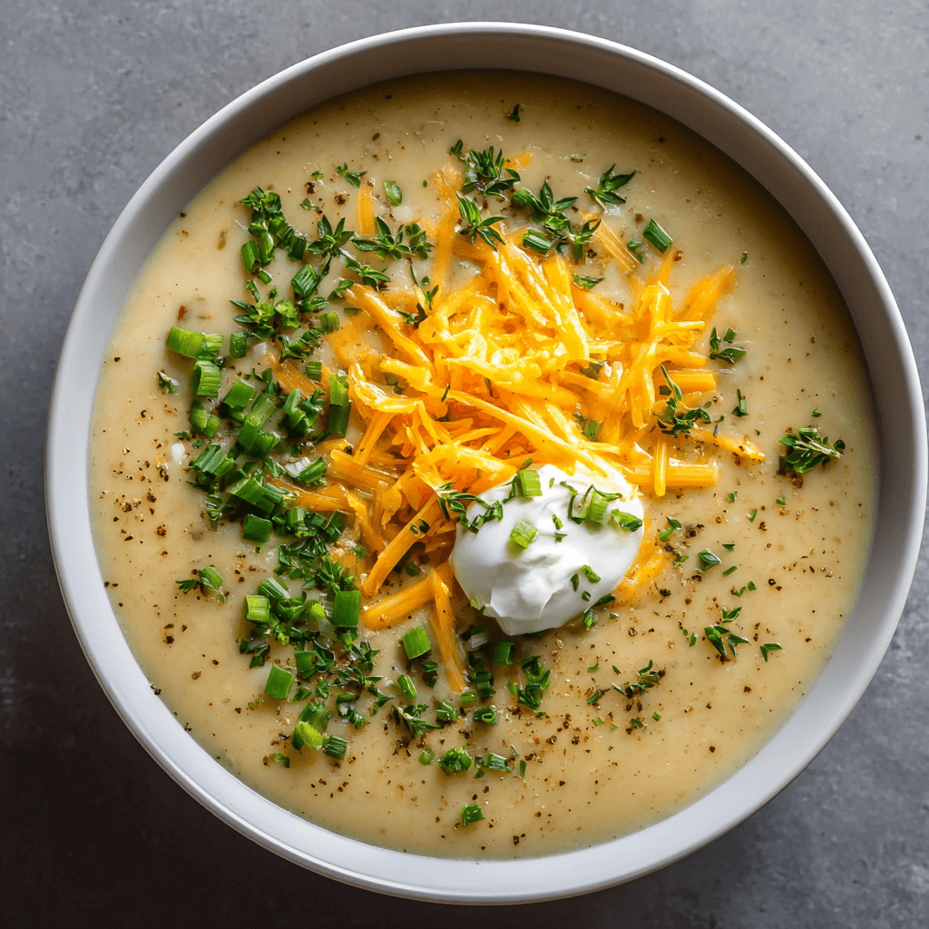 Cheddar Garlic Herb Potato Soup: A Cozy Creamy Delight!