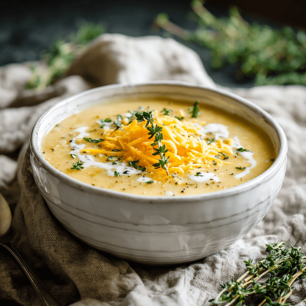 Cheddar Garlic Herb Potato Soup: Cozy & Creamy Delight!