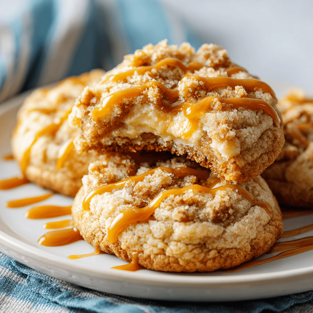 Copycat Crumbl Salted Caramel Cheesecake Cookies Recipe!