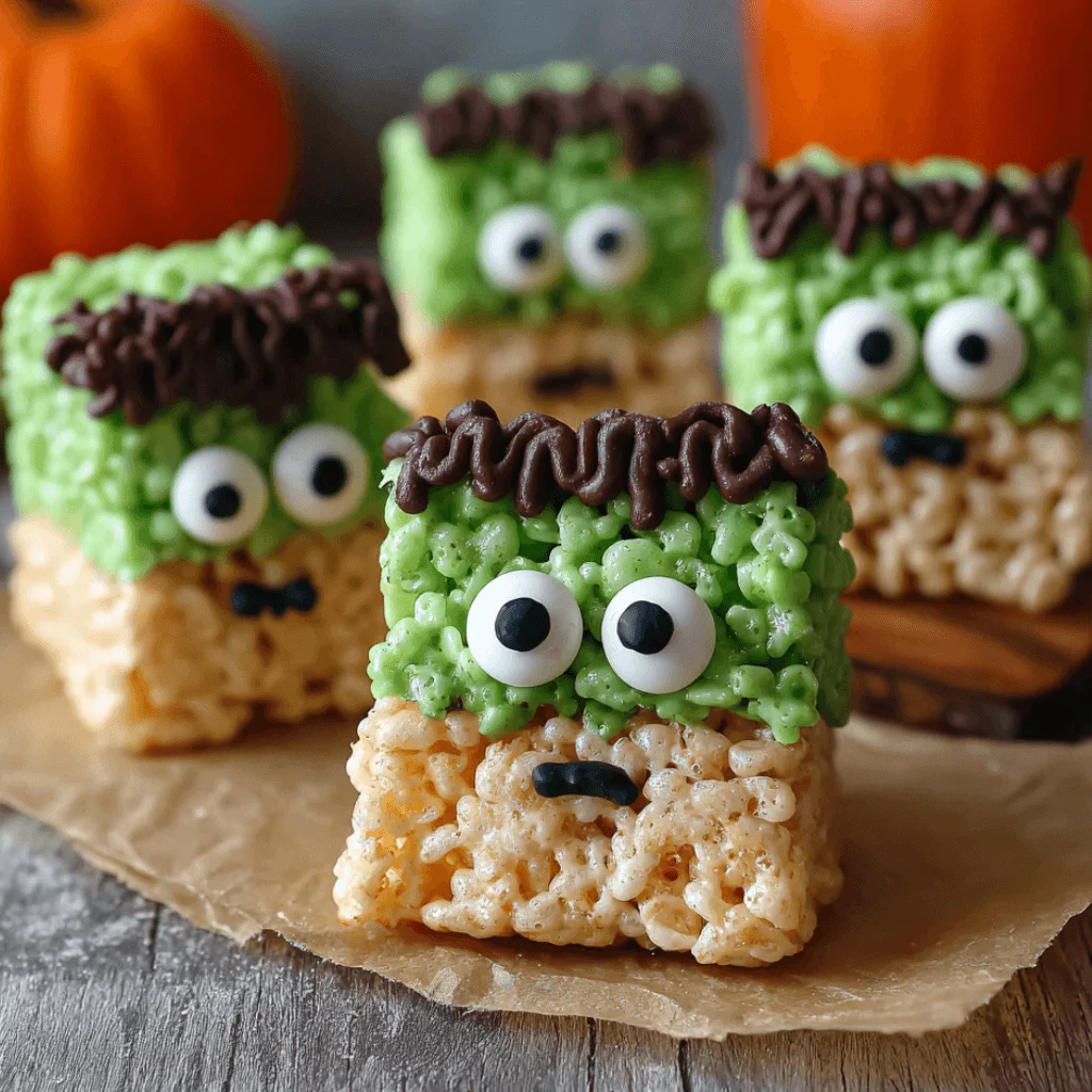 Frankenstein Rice Krispie Treats: A Spooky Delight!