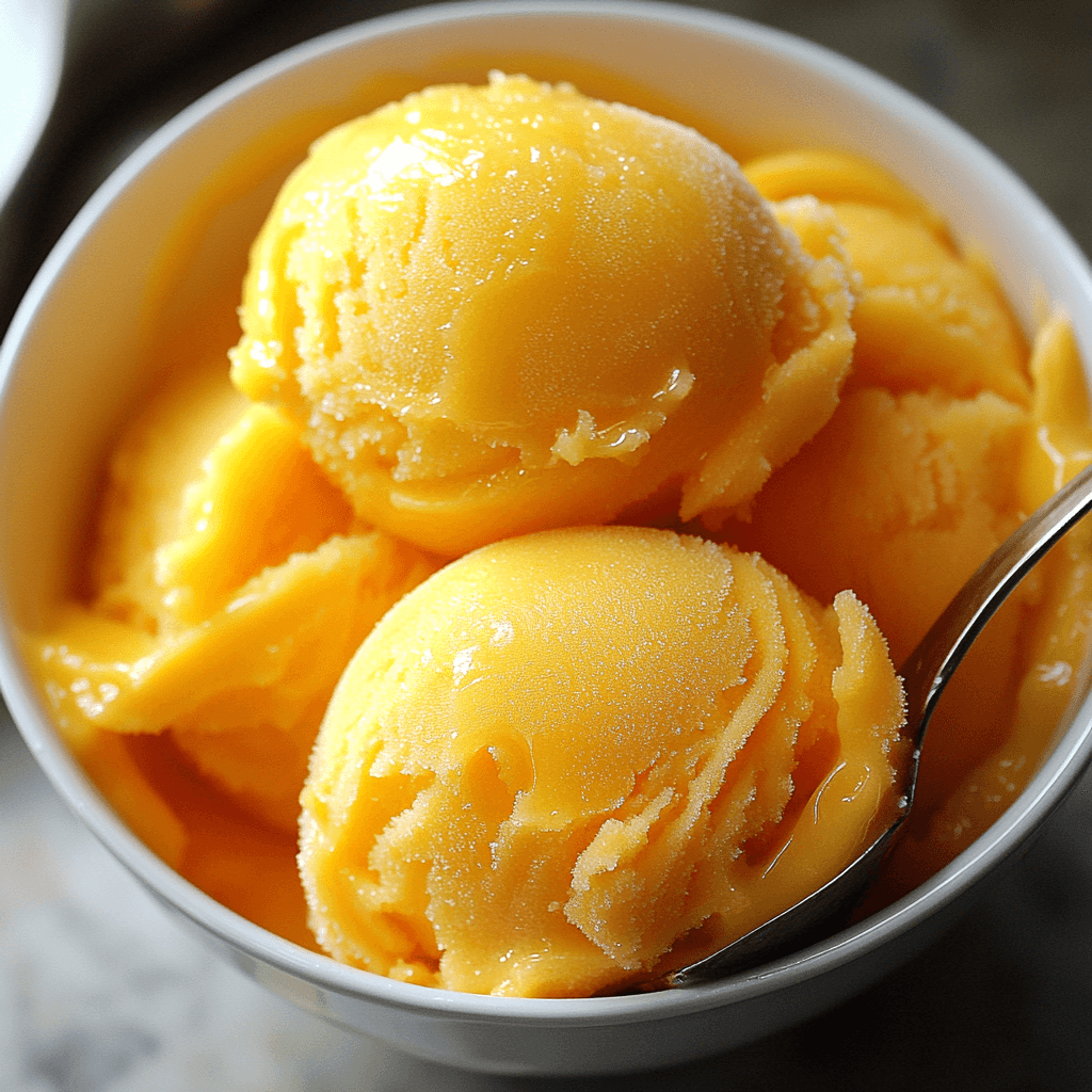 Homemade Mango Sorbet: Indulge in This Refreshing Treat!
