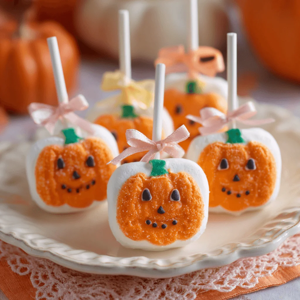 Pumpkin Marshmallow Lollipops (Set of 12) Delight Your Tastebuds!