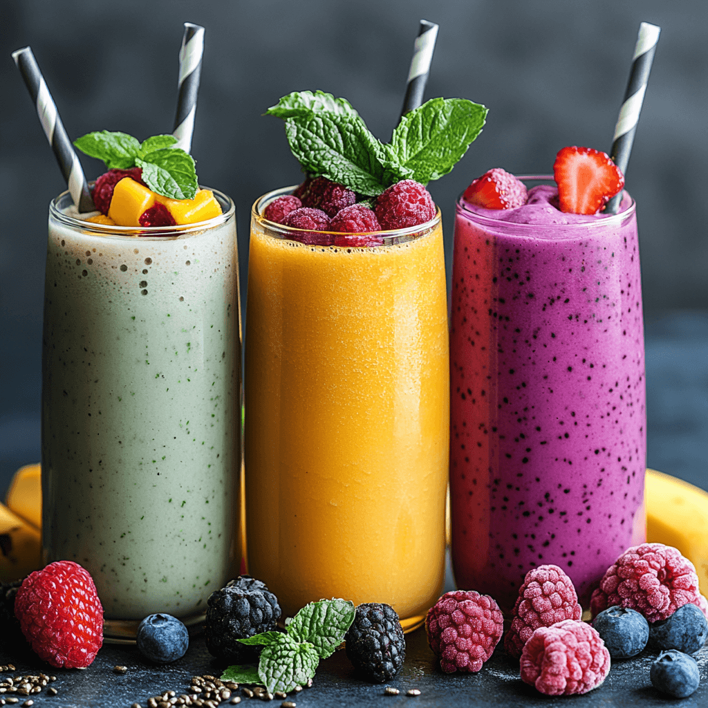 Smoothie Recipes Poster: Discover Delicious Blends Now!