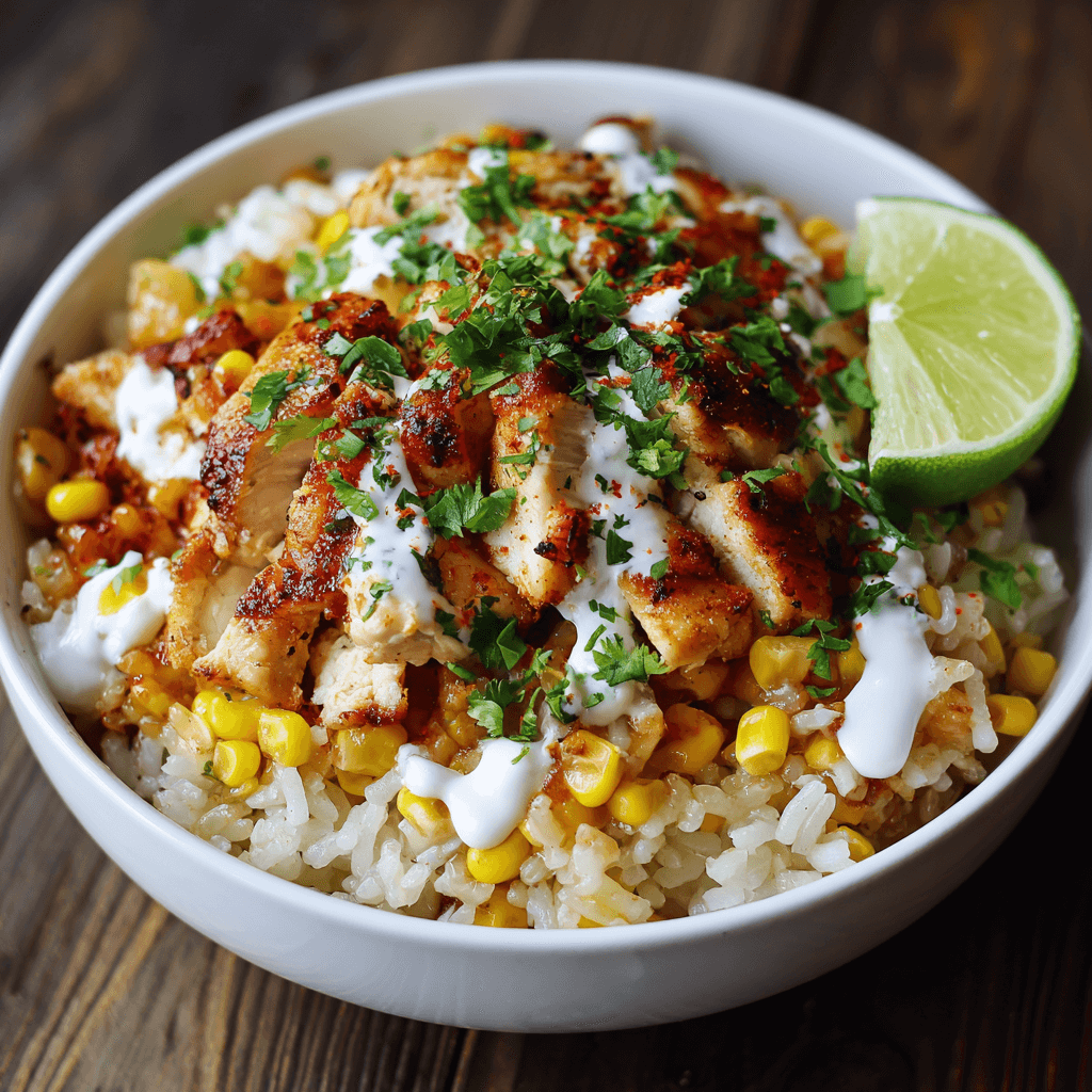THE BEST RECIPE For Street Corn Chicken Rice Bowl You’ll Love!