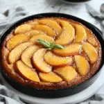 The best bourbon peach upside-down cake you'll love!