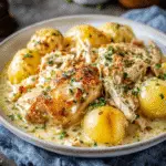 Garlic Parmesan Crockpot Chicken and Potatoes for Easy Meals