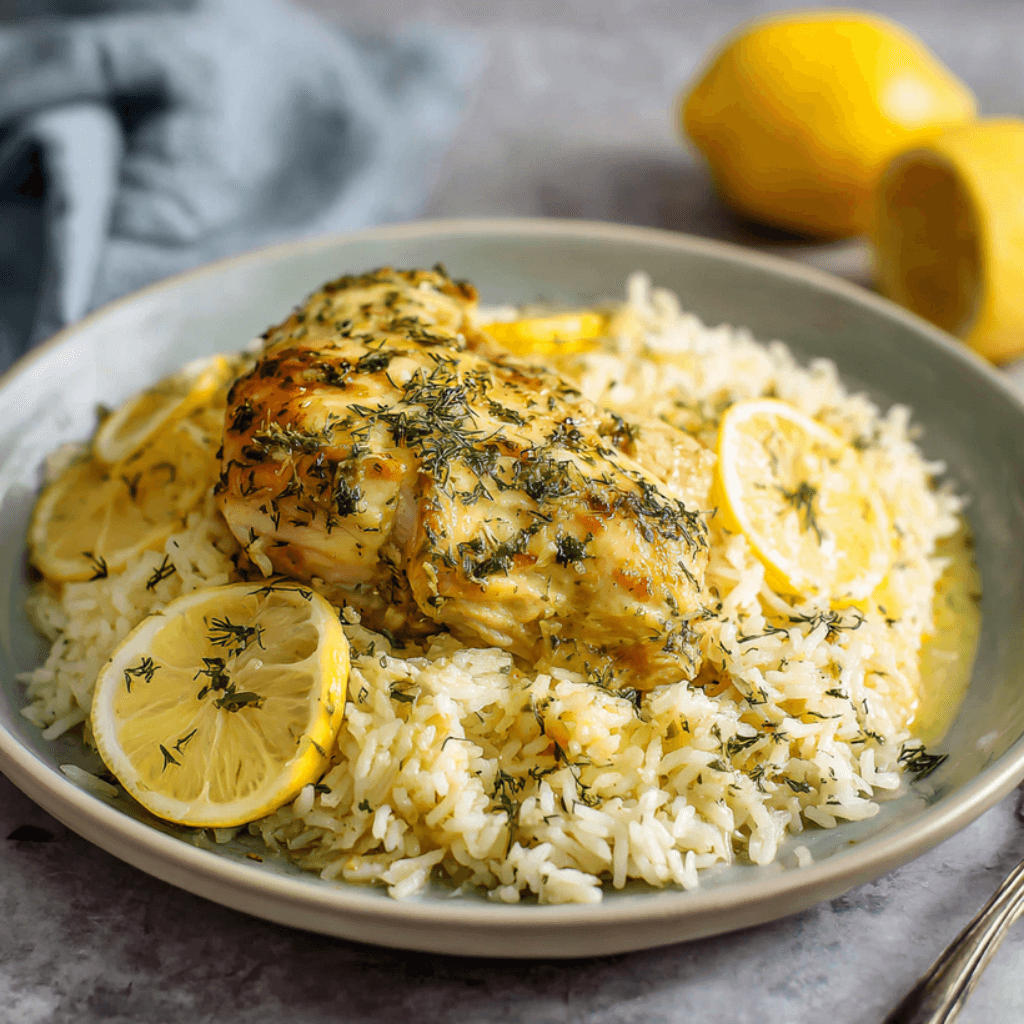 Slow Cooker Lemon Herb Chicken and Rice for Easy Meals