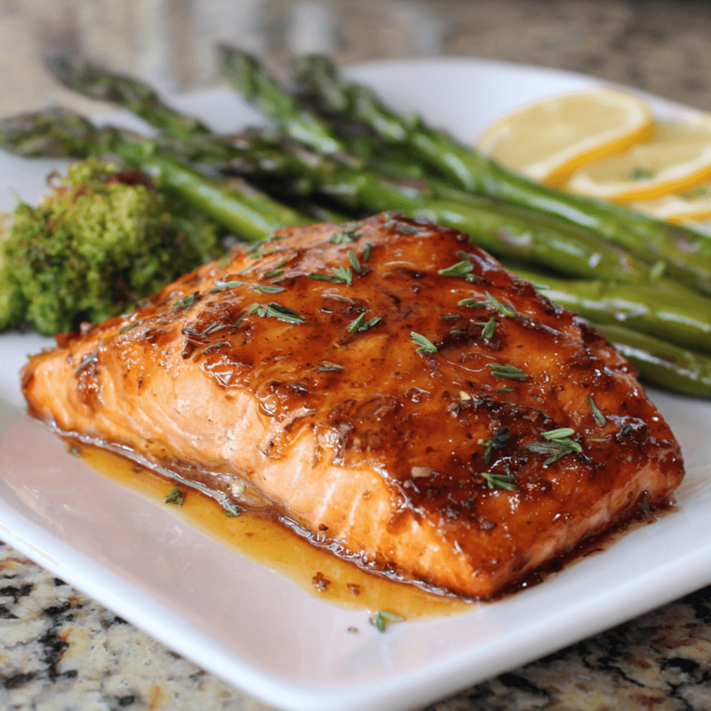 Texas Roadhouse Style Baked Salmon with Sweet Glaze Recipe!
