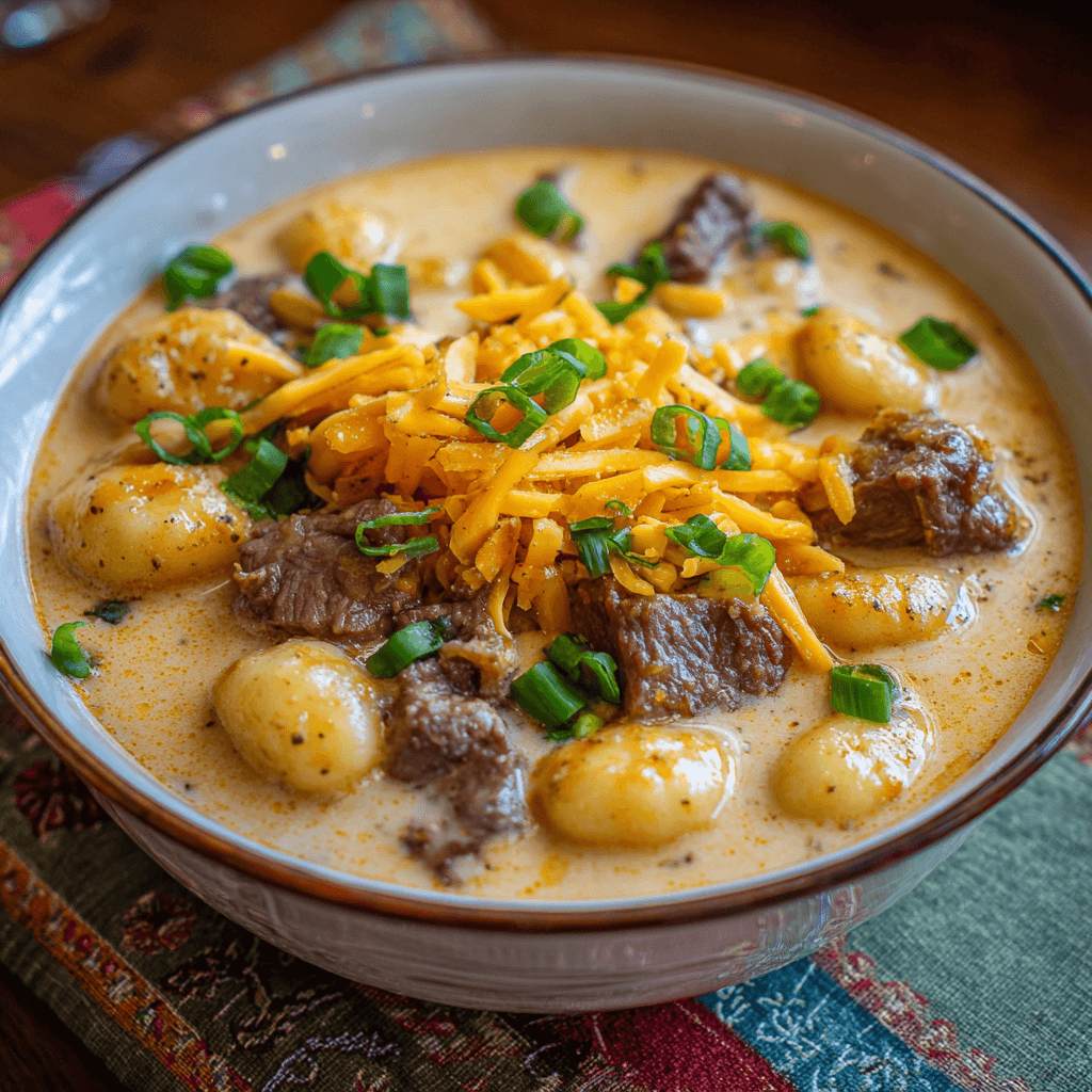 Beef Cheddar Gnocchi Soup: A Comforting Delight Awaits!