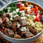 Healthy Steak Bowl Recipe Inspired by the Mediterranean Diet for a Nutritious Meal!