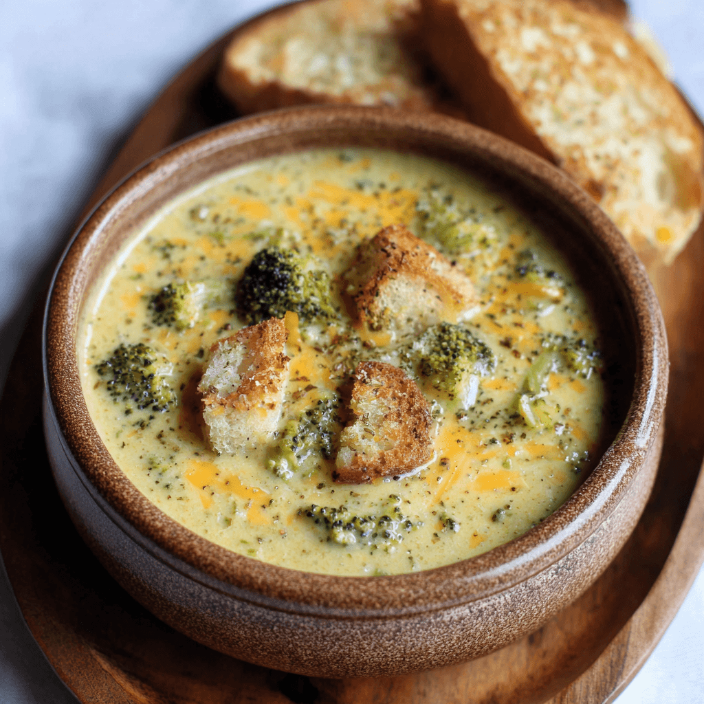 High protein broccoli cheddar soup that's deliciously easy!
