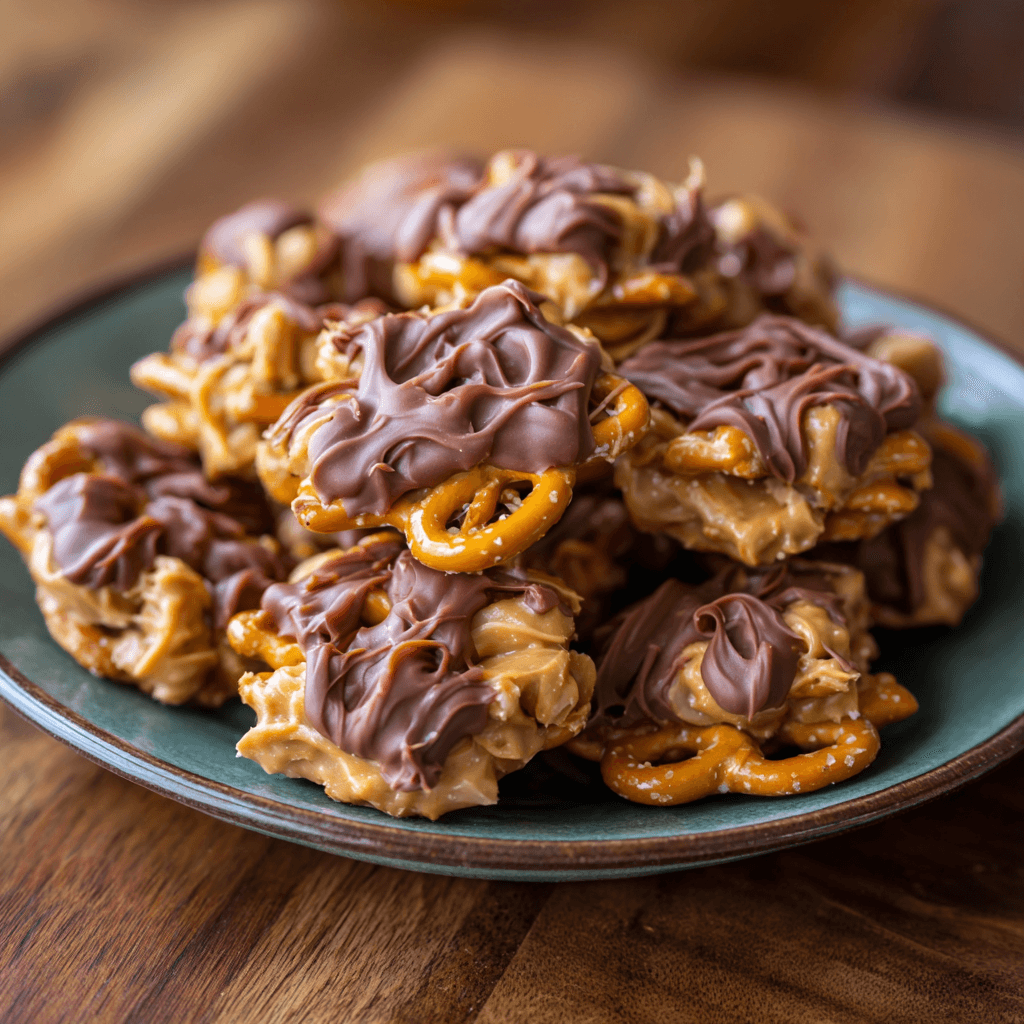 No-Bake Peanut Butter Pretzel Clusters: A Simple Treat!