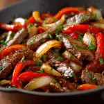 Sizzling Chinese Pepper Steak with Onions Delivers Flavor!
