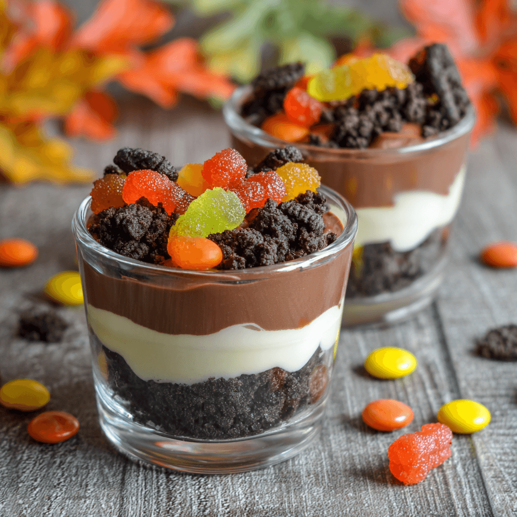 Make these fun Halloween dirt cups for a tasty treat!
