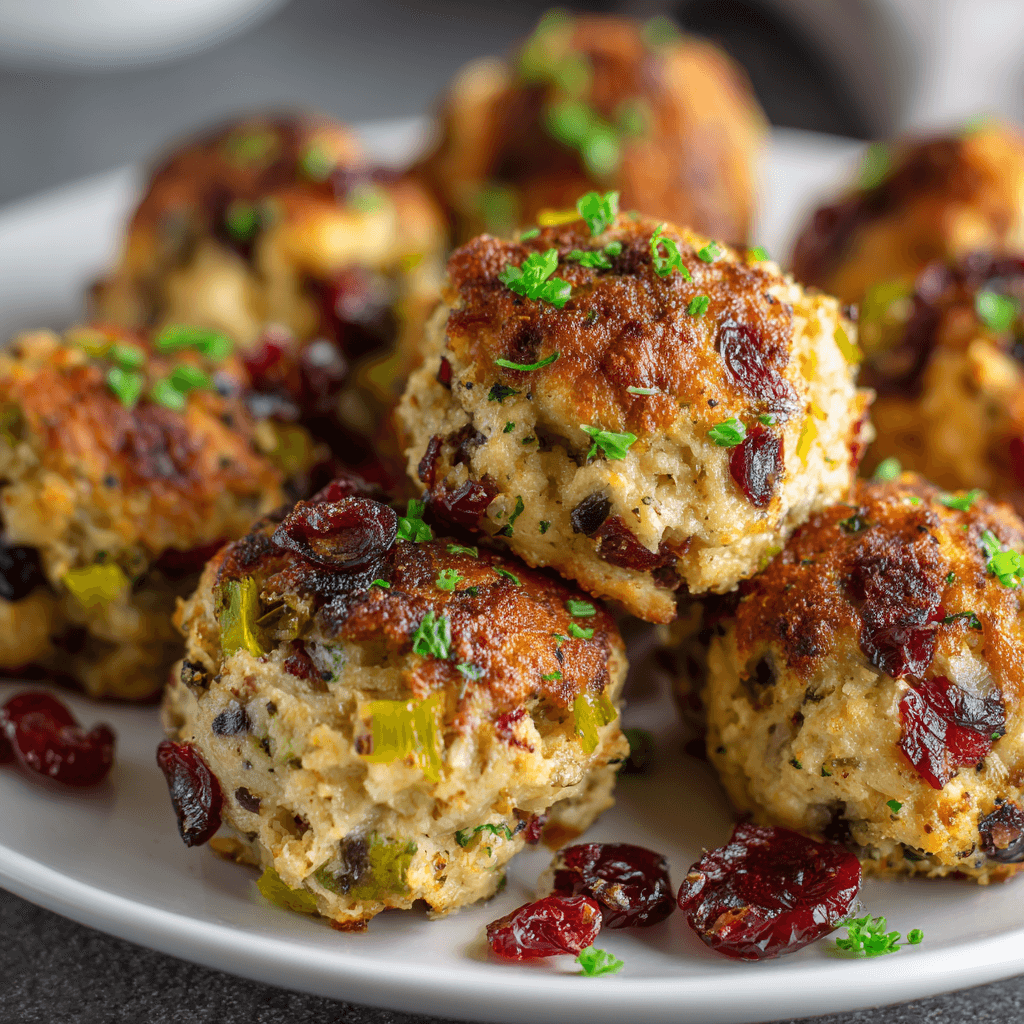 Cranberry Turkey Stuffing Balls are a must-try recipe!