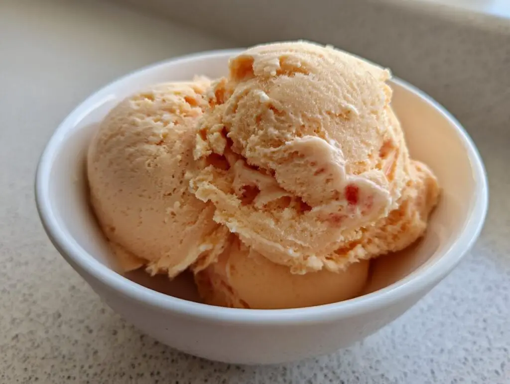 4 Ingredient Peach Sorbet