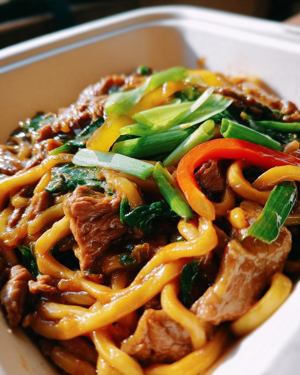 Black Pepper Udon Beef - detail 1