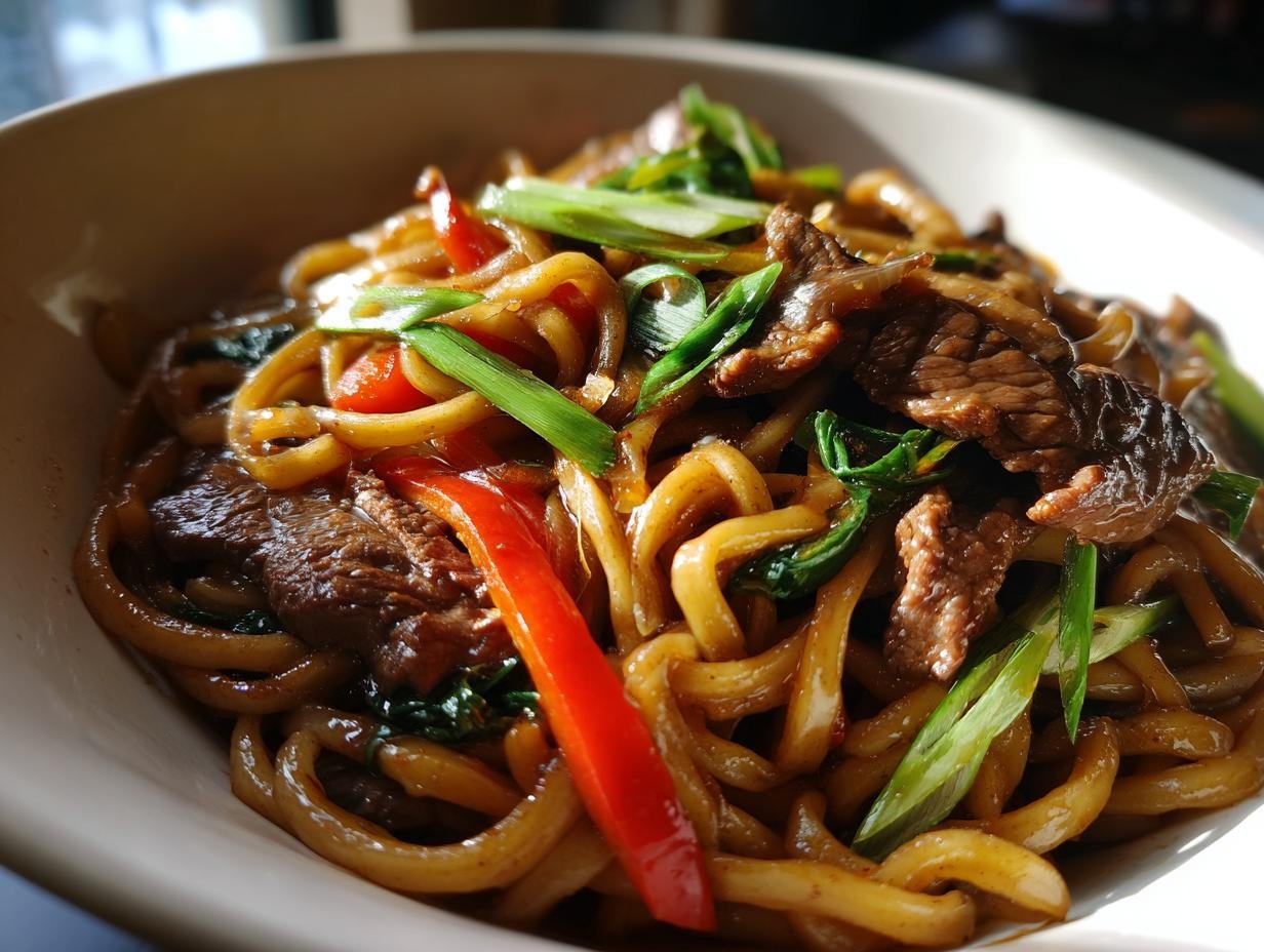 Black Pepper Udon Beef