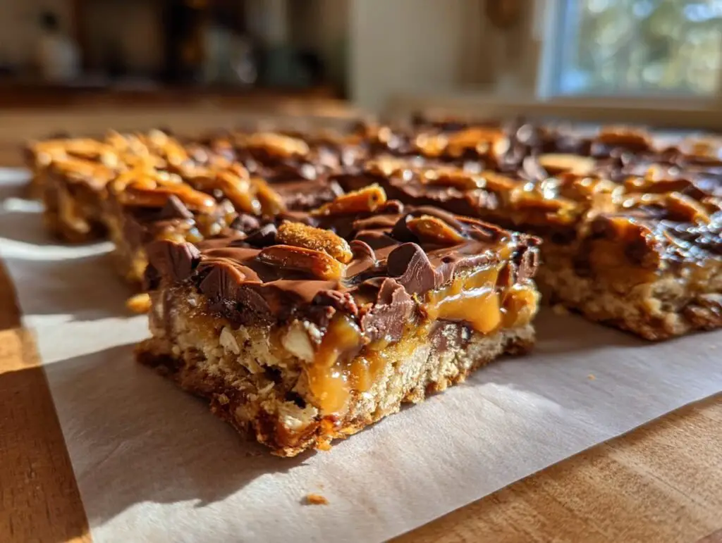Caramel Pecan Pretzel Bars