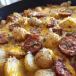 Cheesy Ranch Potatoes and Smoked Sausage