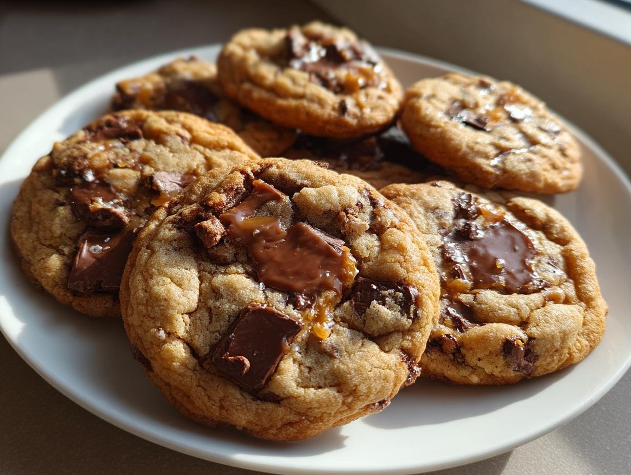 Chewy Caramel Chocolate Chip Cookies Recipe