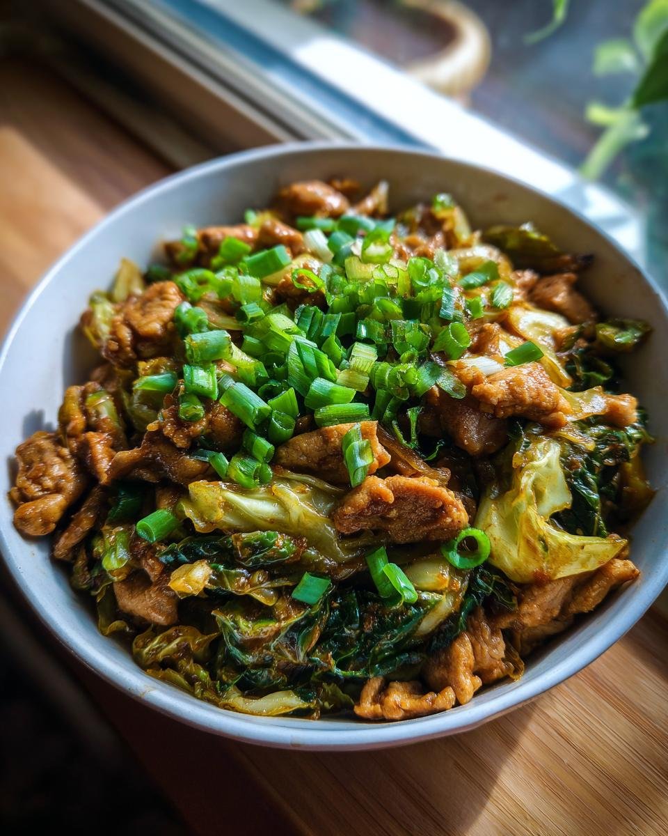 Chinese Chicken and Cabbage Stir Fry - detail 1