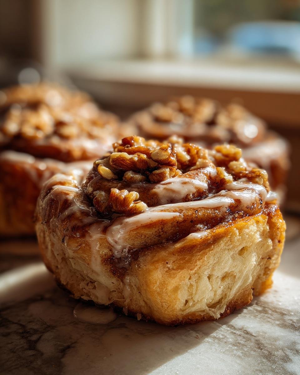 Cinnamon Maple Walnut Buns - detail 2