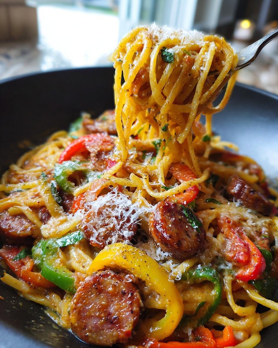 Creamy Smoked Sausage Pasta Recipe - detail 1