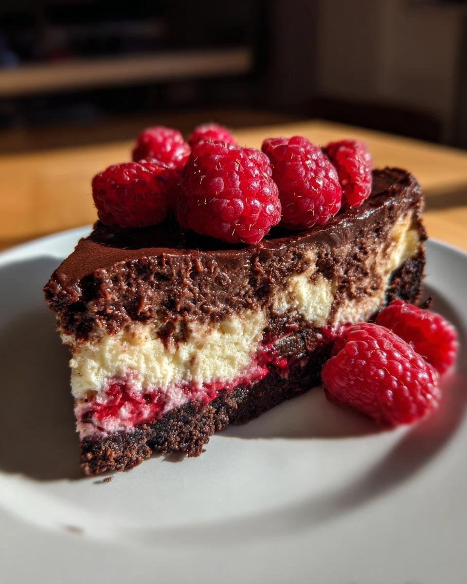 Dark Chocolate Raspberry Cheesecake - detail 2