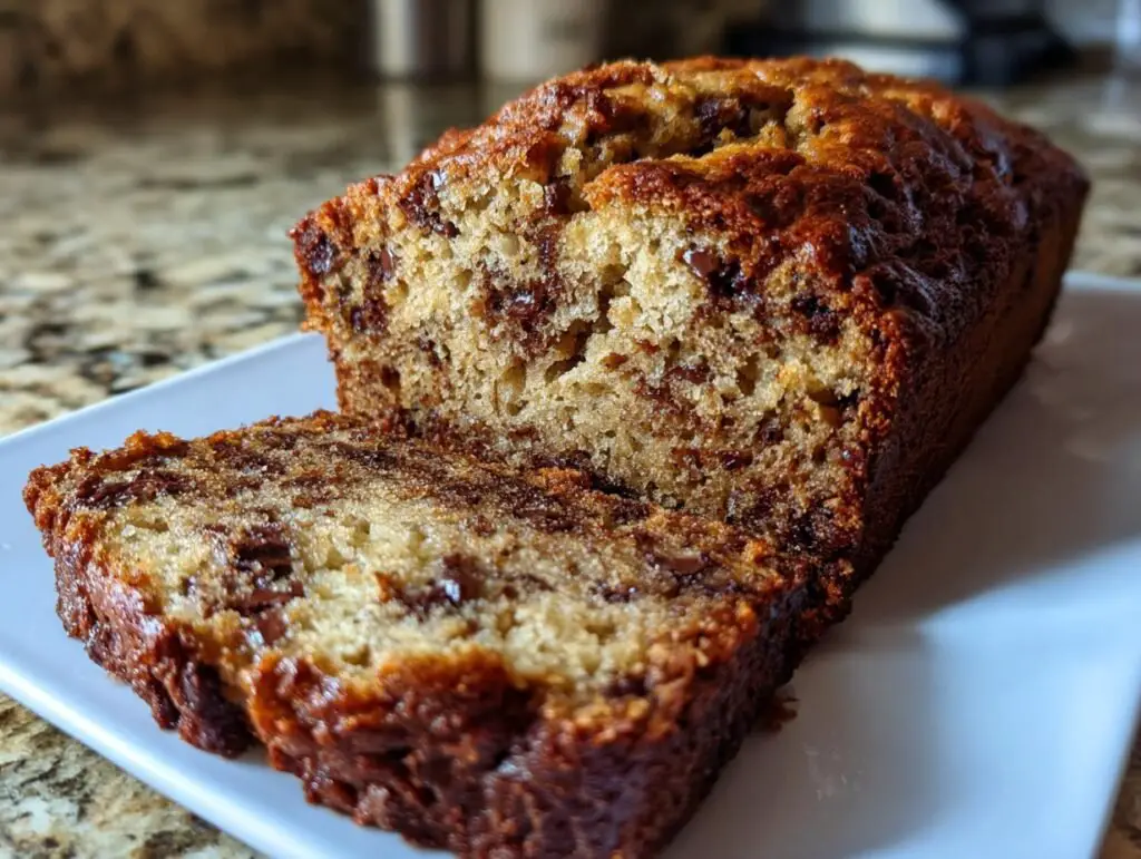EASY CHOCOLATE CHIP BANANA BREAD