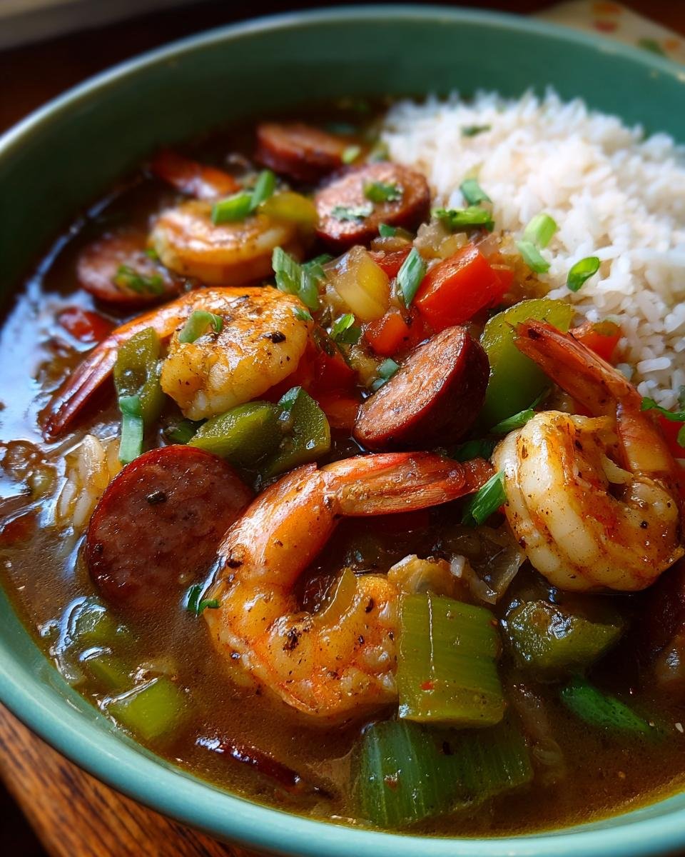 Flavorful Creole Shrimp and Sausage Gumbo Recipe - detail 2
