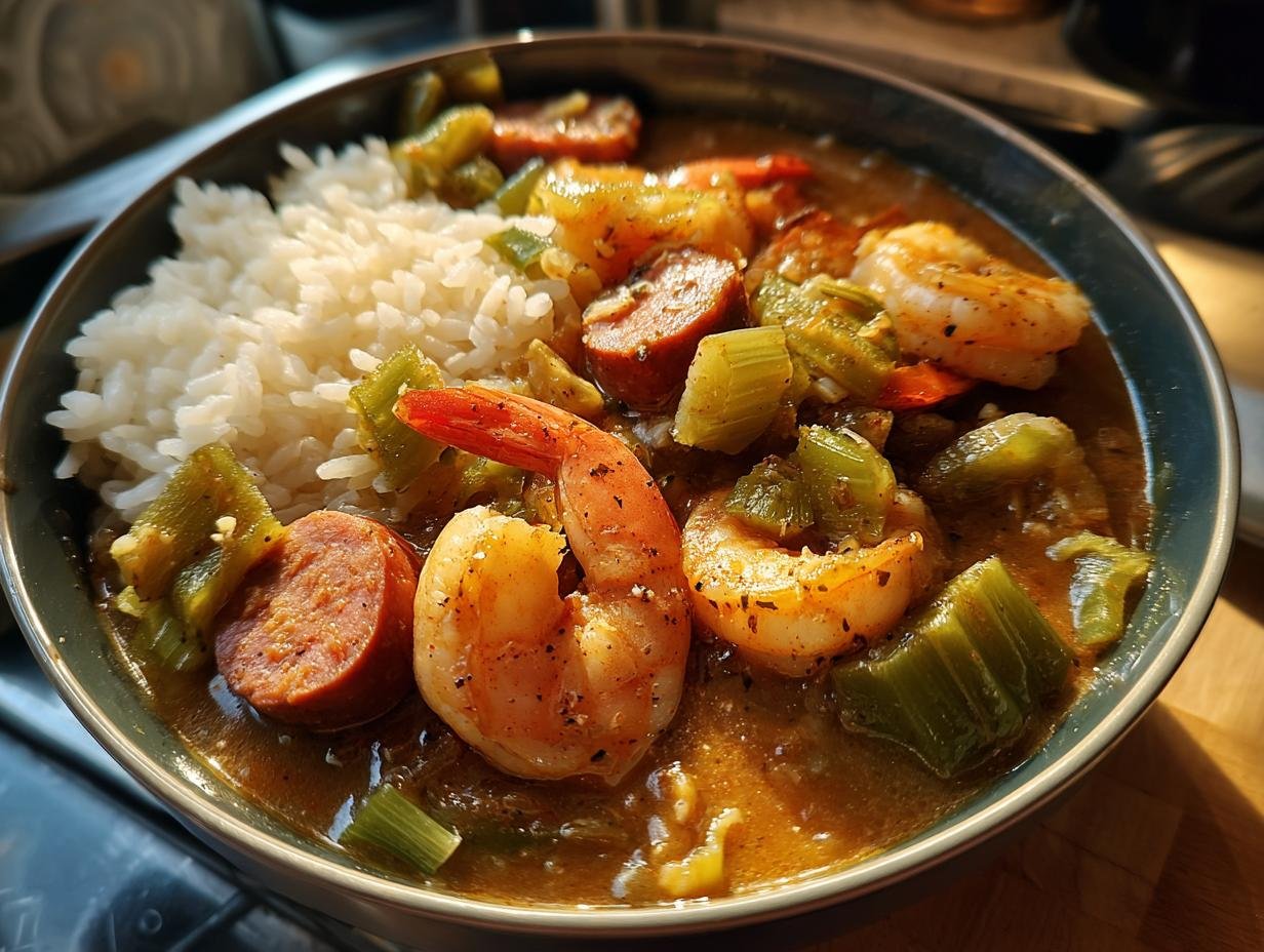 Flavorful Creole Shrimp and Sausage Gumbo Recipe