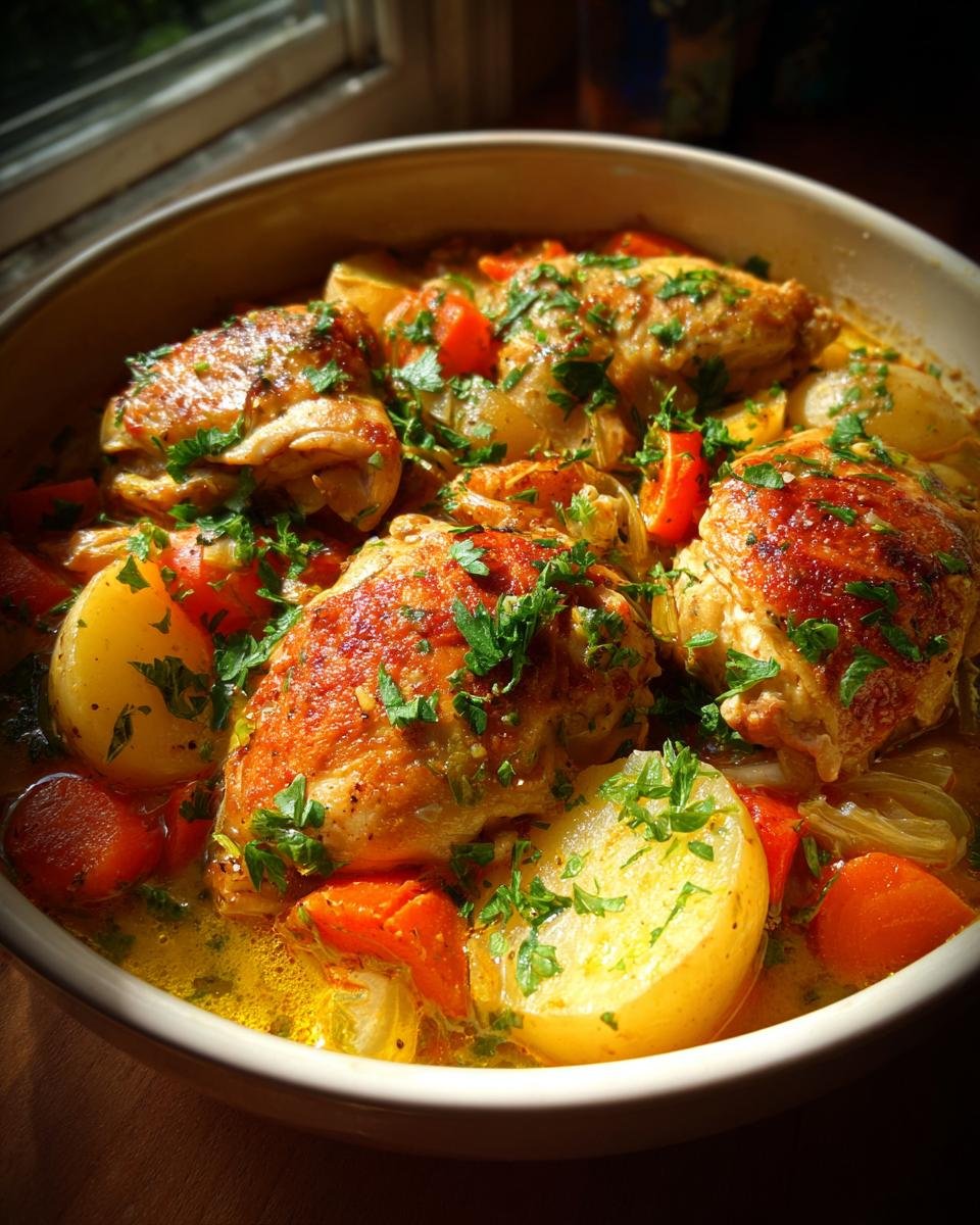 Garlic Parmesan Crockpot Chicken and Potatoes - detail 1