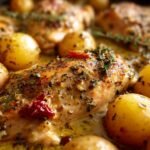 Garlic Parmesan Crockpot Chicken and Potatoes