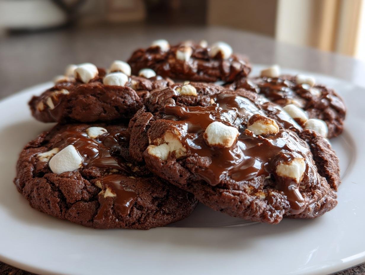 Handmade Chocolate Marshmallow Swirl Cookies