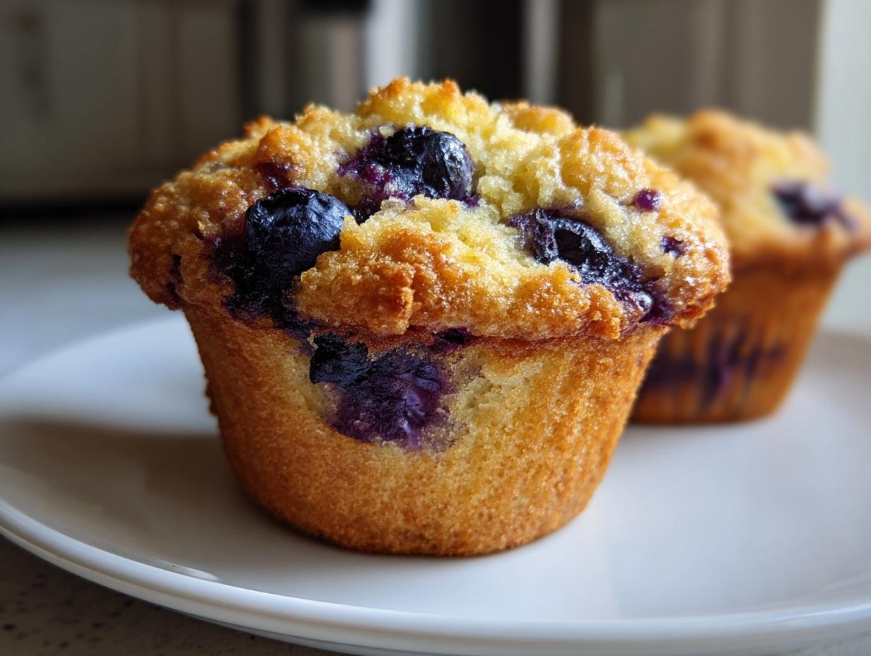 Healthy Greek Yogurt Blueberry Protein Muffins