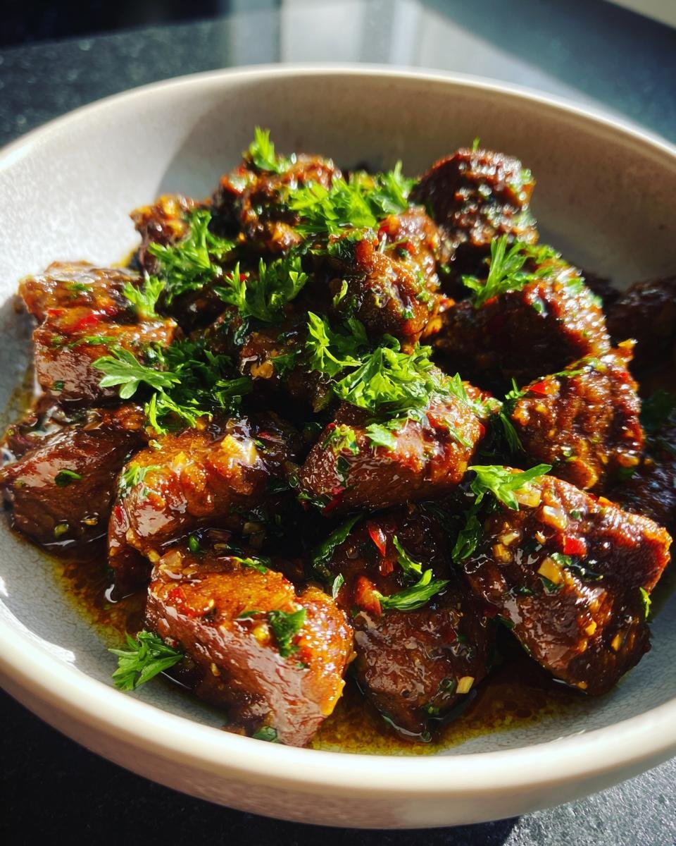 High Protein Slow Cooker Garlic Butter Beef Bites - detail 2