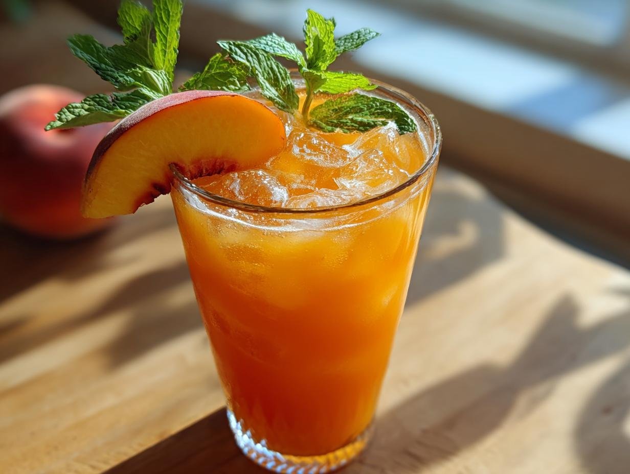 Homemade Peach Lemonade