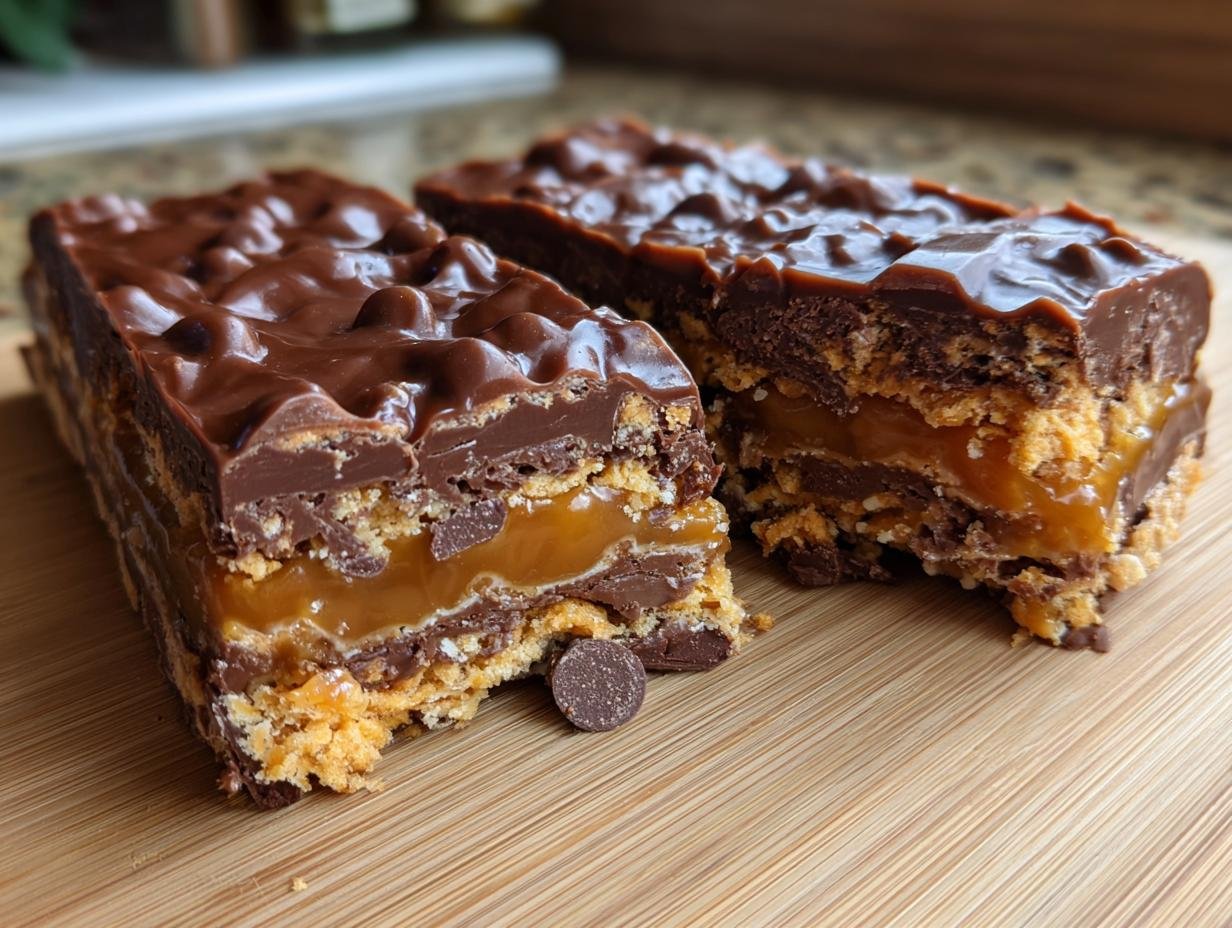 Indulgent Butterfinger Caramel Bars