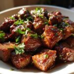 Maple Balsamic Glazed Steak Bites