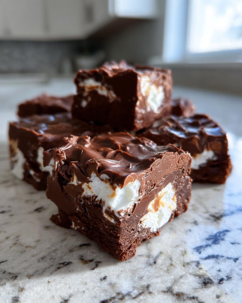 Marshmallow Swirl Fudge - detail 1